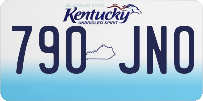 KY license plate 790JNO