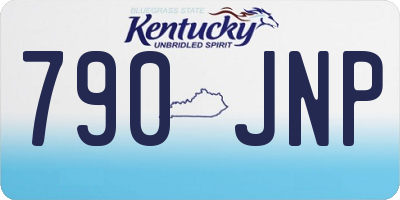 KY license plate 790JNP