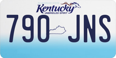 KY license plate 790JNS