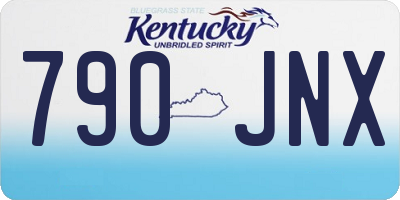 KY license plate 790JNX