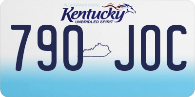 KY license plate 790JOC