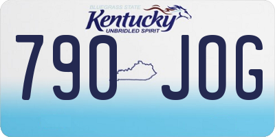 KY license plate 790JOG