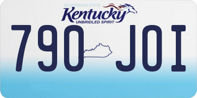 KY license plate 790JOI
