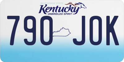 KY license plate 790JOK