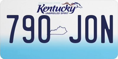 KY license plate 790JON
