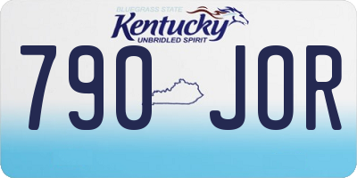 KY license plate 790JOR