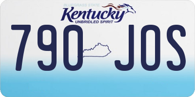 KY license plate 790JOS