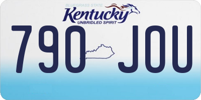 KY license plate 790JOU