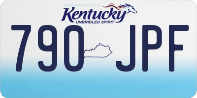 KY license plate 790JPF