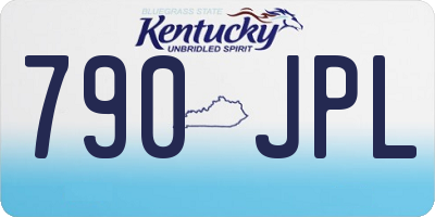 KY license plate 790JPL