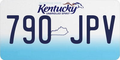 KY license plate 790JPV