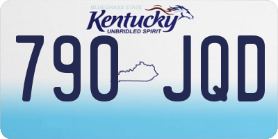 KY license plate 790JQD