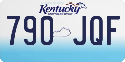 KY license plate 790JQF