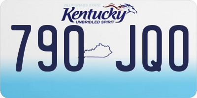 KY license plate 790JQO