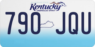 KY license plate 790JQU