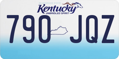 KY license plate 790JQZ
