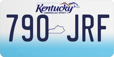 KY license plate 790JRF