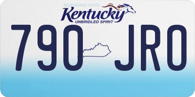 KY license plate 790JRO