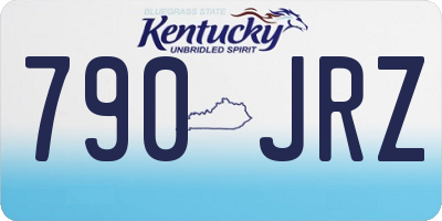 KY license plate 790JRZ