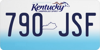 KY license plate 790JSF