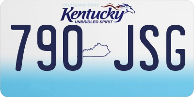 KY license plate 790JSG