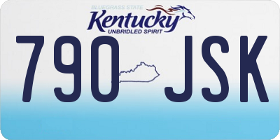 KY license plate 790JSK
