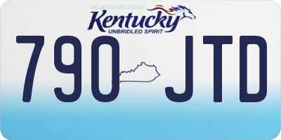 KY license plate 790JTD