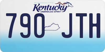 KY license plate 790JTH