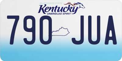 KY license plate 790JUA