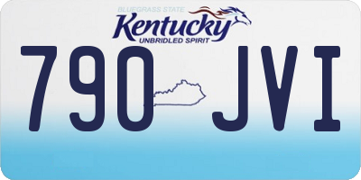 KY license plate 790JVI