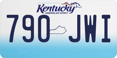 KY license plate 790JWI