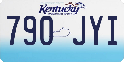 KY license plate 790JYI