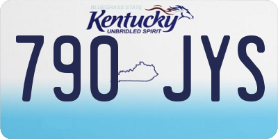 KY license plate 790JYS