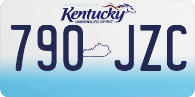 KY license plate 790JZC
