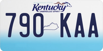 KY license plate 790KAA