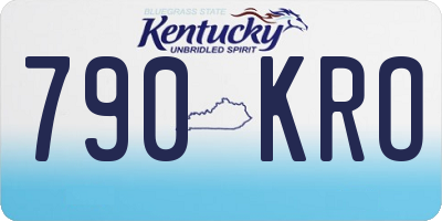 KY license plate 790KRO