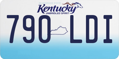 KY license plate 790LDI