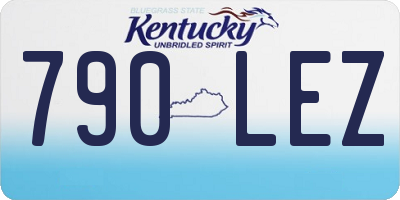 KY license plate 790LEZ