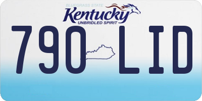 KY license plate 790LID