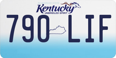 KY license plate 790LIF