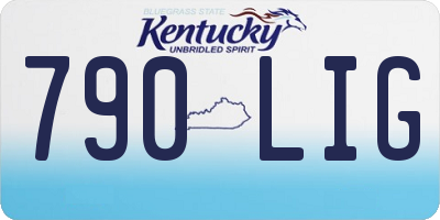 KY license plate 790LIG