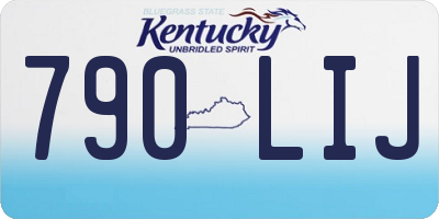 KY license plate 790LIJ