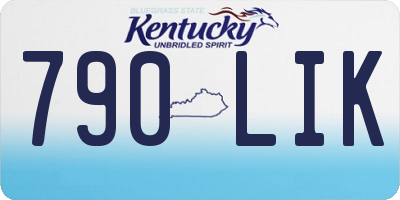 KY license plate 790LIK