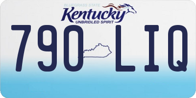 KY license plate 790LIQ