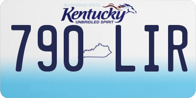 KY license plate 790LIR