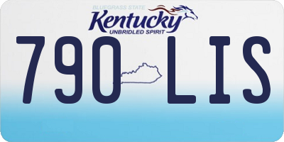 KY license plate 790LIS