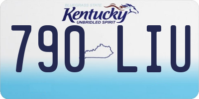 KY license plate 790LIU