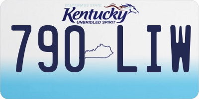 KY license plate 790LIW