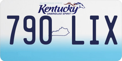 KY license plate 790LIX