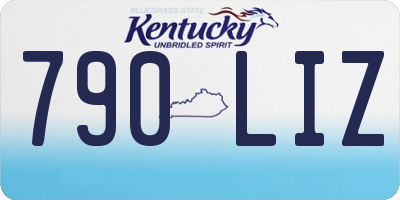 KY license plate 790LIZ